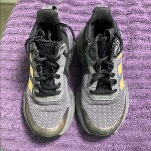 Adidas Gray and Gold Athletic Shoes